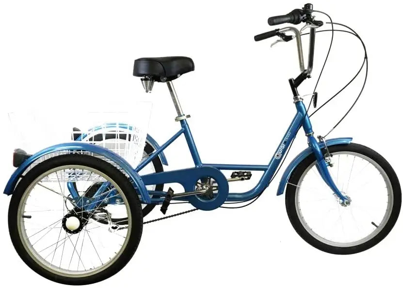 AURAI STEP THROUGH ADULT’S TRICYCLE, 24″ WHEEL – PEARL BLUE